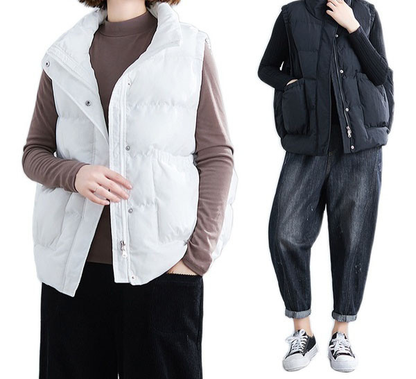 Naiste igapäevane lai nööpidega vest