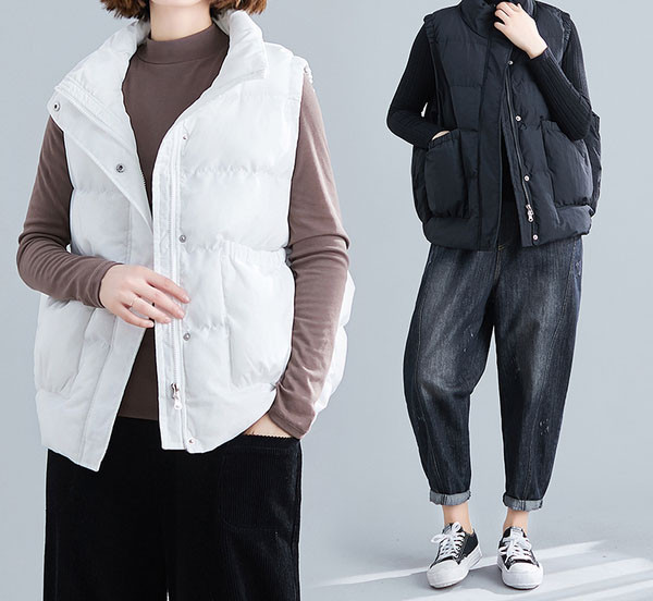 Naiste igapäevane lai nööpidega vest