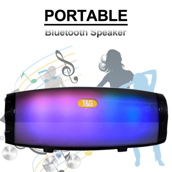 Bežični prijenosni zvučnik s LED svjetlima, SD/TF karticom i radiom