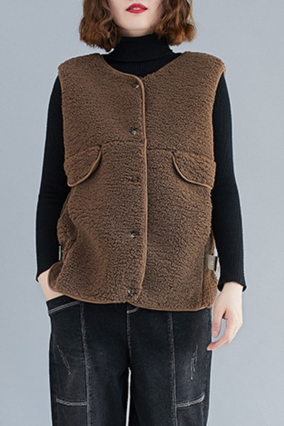 Naujo modelio moteriška pūkinė liemenė su sagtimis ir sagomis