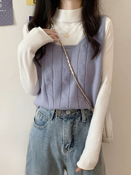 Moteriška laisvalaikio megzta liemenė be užsegimo