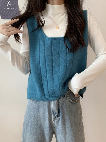 Moteriška laisvalaikio megzta liemenė be užsegimo