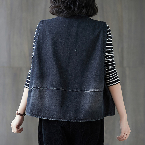 Taskute ja nööpidega vabaaja teksavest