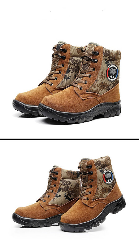 Cizme de camuflaj pentru bărbați cu căptușeală caldă de catifea
