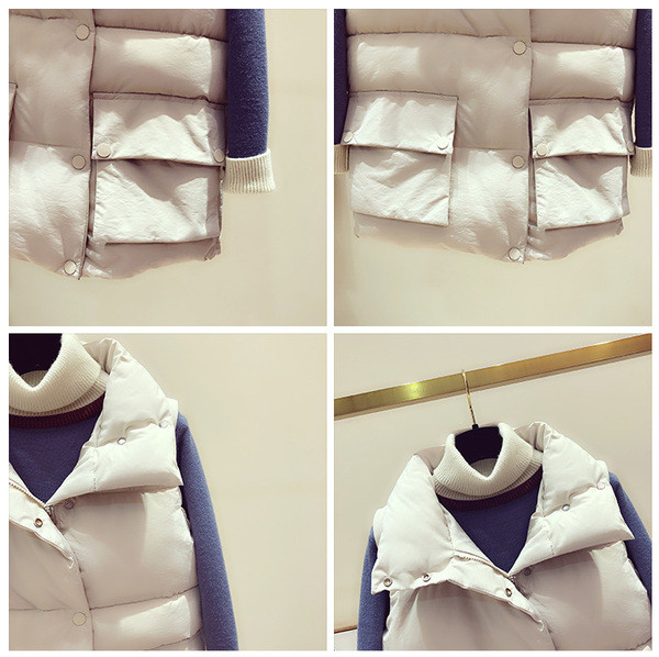 Uue mudeli kõrge krae ja flamingo tikandiga naiste vest