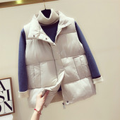 Γυναικείο casual γιλέκο με ψηλό κολάρο κατάλληλο για το χειμώνα