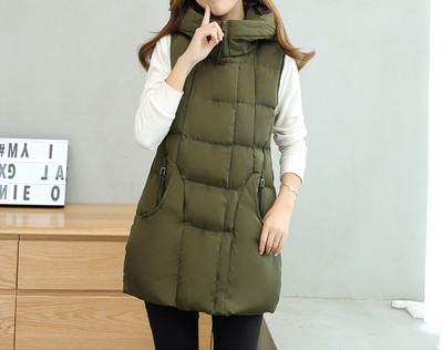 Pikk naiste vest kapuutsiga ja suurustega kuni 2XL