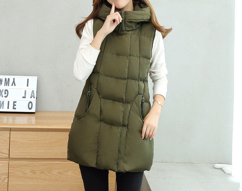 Pikk naiste vest kapuutsiga ja suurustega kuni 2XL