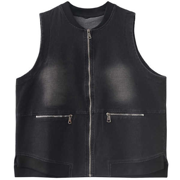 Naiste retrostiilis taskute ja lukuga vest