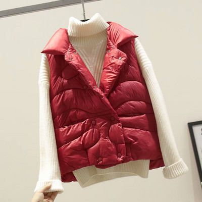 Γυναικείο χειμερινό γιλέκο με υψηλό γιακά μοντέλο