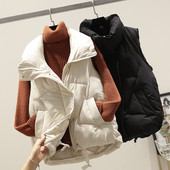 Naiste sportlik-casual vest kaelusega, mis sobib talveks