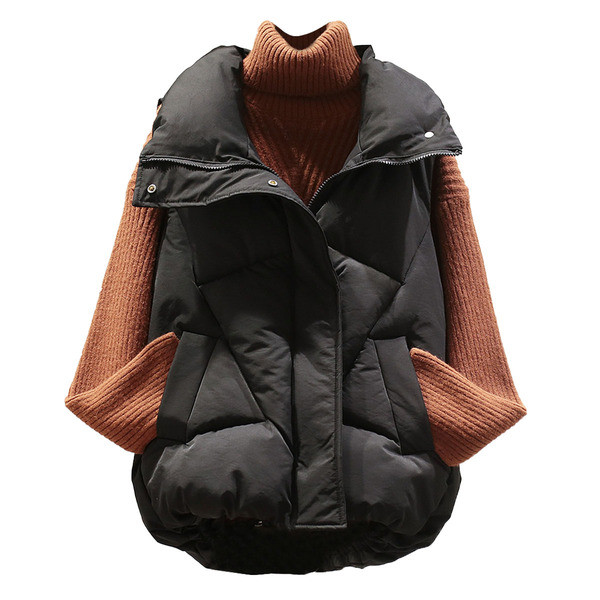 Moteriška sportinė-laisvalaikio liemenė su apykakle tinkama žiemai