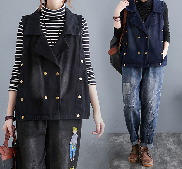 Naiste vesti lai nööpidega mudel