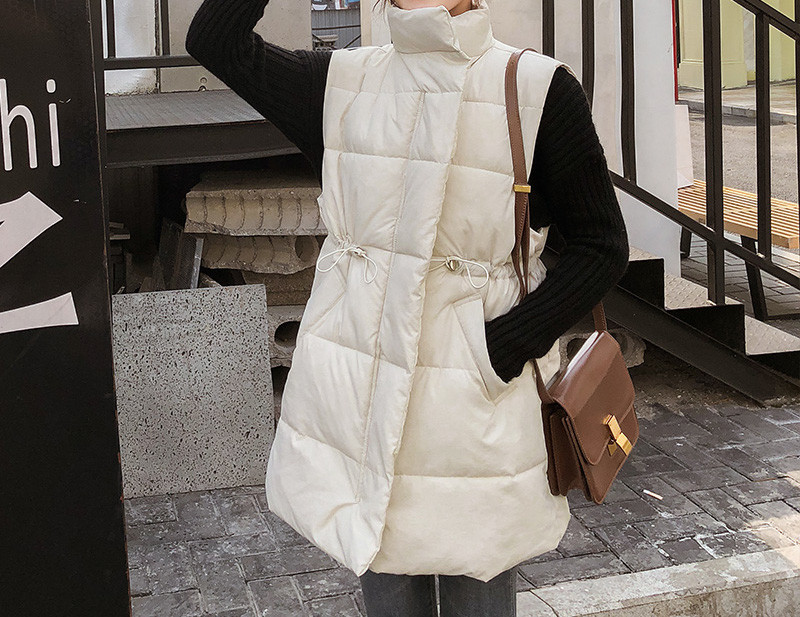 Praegune kõrge krae ja lipsudega naistevest