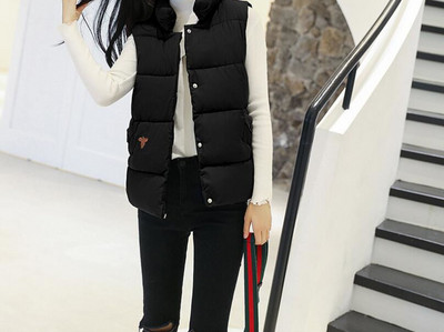 Kõrge krae ja tikandiga vabaaja naistevest