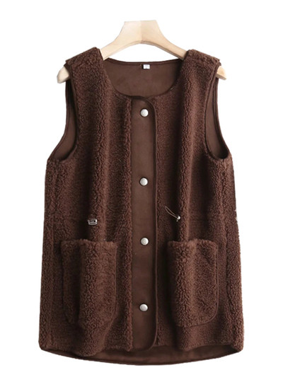 Naiste nööpidega sulevest lai mudel