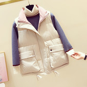 Jesensko-zimski ženski prsluk s velikim džepovima