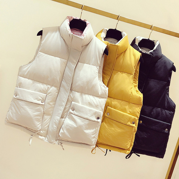 Jesensko-zimski ženski prsluk s velikim džepovima