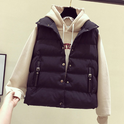 Uus kõrge krae ja nööpidega igapäevase naistevesti mudel