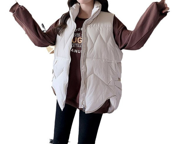 Lai kõrge krae ja lukuga naistevest