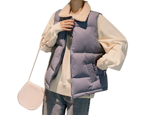 Γυναικείο casual γιλέκο με γούνα και τσέπες