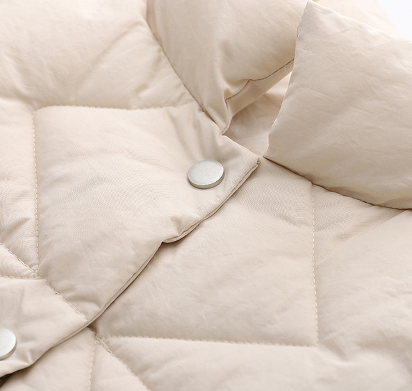 Nööpide ja kõrge kraega talvevest naistele