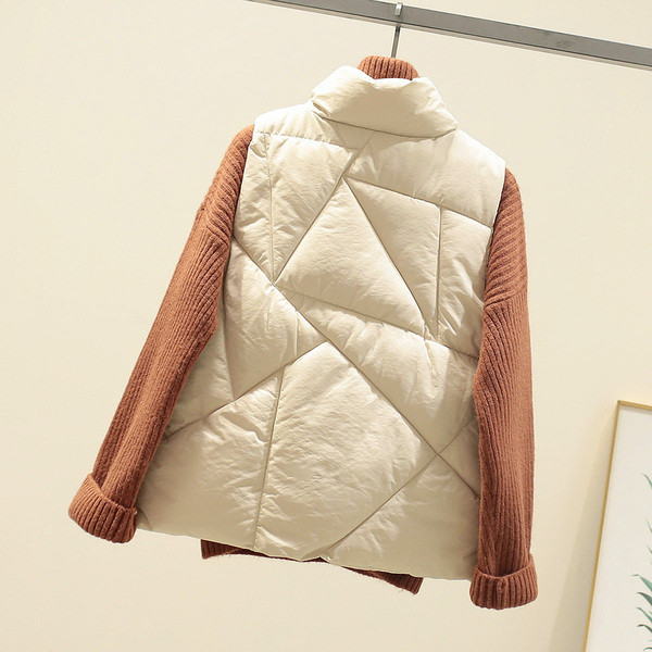 Moodne kõrge krae ja nööpidega naistevest