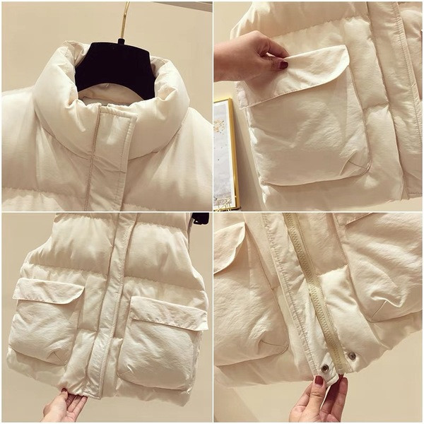 Kasdieninė moteriška liemenė su flamingo siuvinėjimu