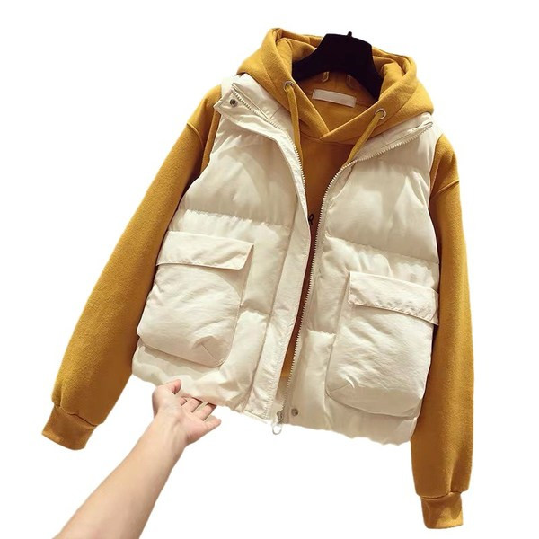 Kasdieninė moteriška liemenė su flamingo siuvinėjimu