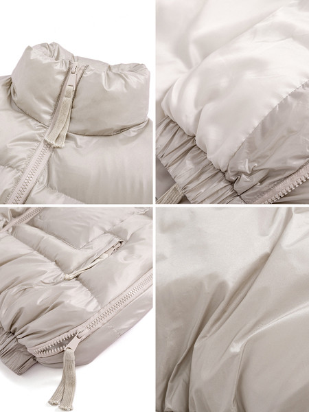 Moodne naiste vesti lai kõrge kraega mudel