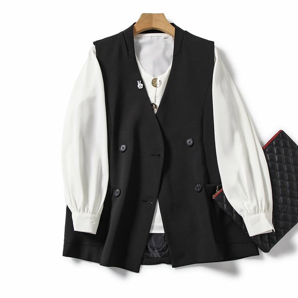 Ženski elegantni prsluk s kopčanjem sa strane