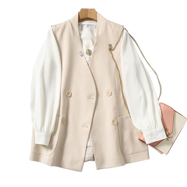 Ženski elegantni prsluk s kopčanjem sa strane