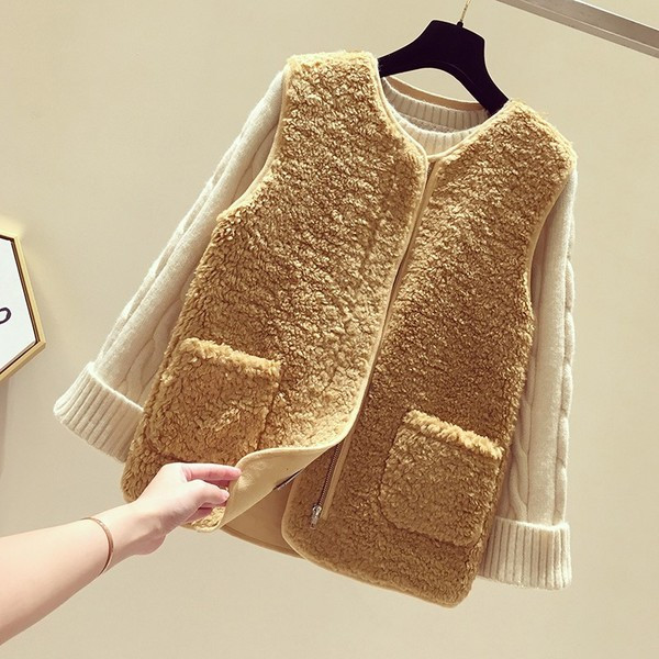 Ženski zimski prsluk s rajsferšlusom