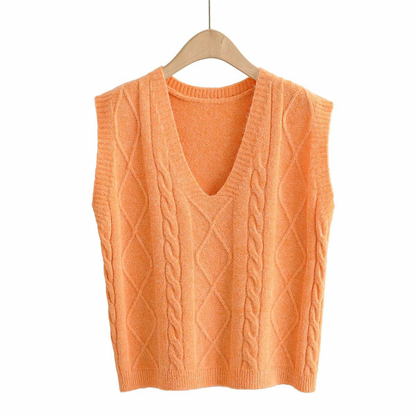 Trumpa megzta moteriška liemenė su špico iškirpte