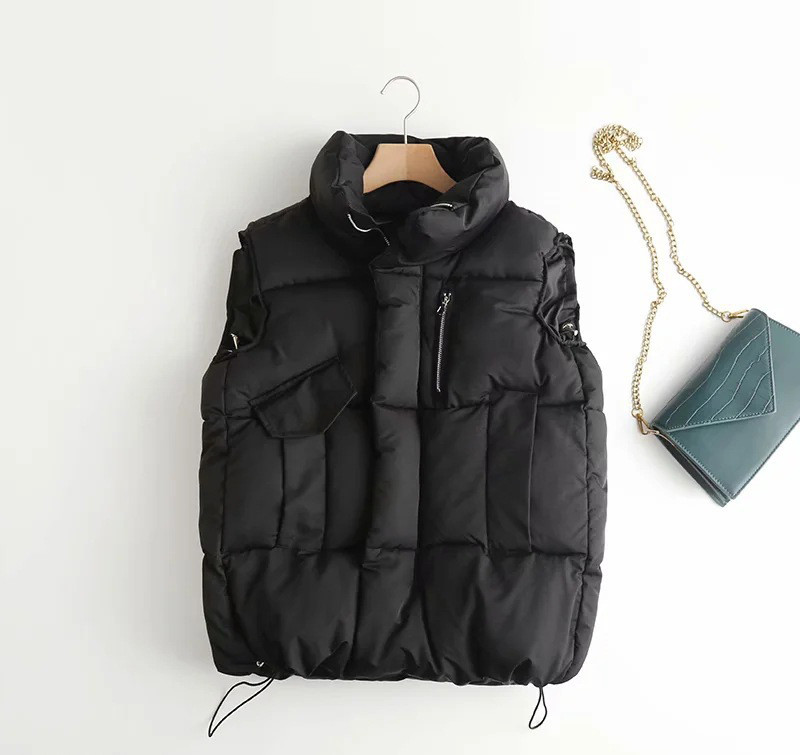 Lühike kõrge kraega talvevest naistele