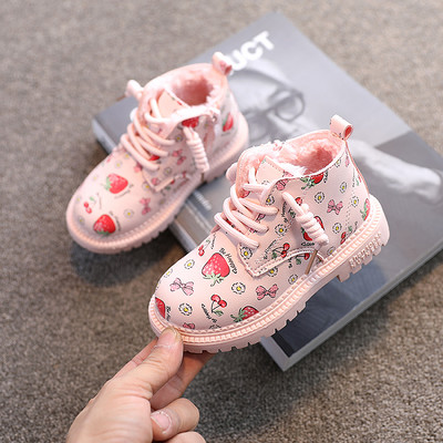 Πολύχρωμες παιδικές μπότες για κορίτσια με μαλακή φόδρα