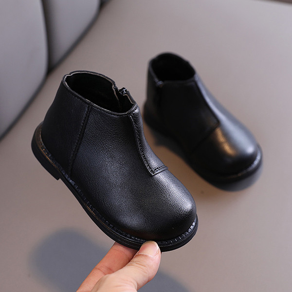 Öko-nahast puhtad lameda tallaga lastesaapad tüdrukutele