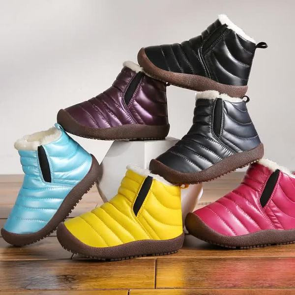 Tõmbluku ja sooja voodriga laste talvesaapad - kaks mudelit