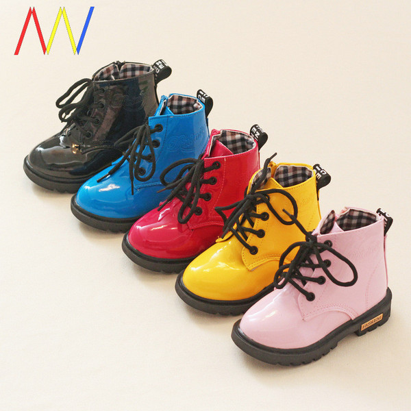 Dječje lakirane čizme na vezice - sa ili bez tople podstave