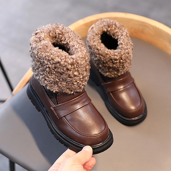 Nahast sooja voodriga lastesaapad tüdrukutele