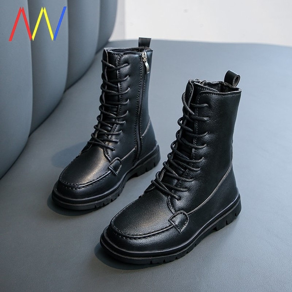 Vaikiški modernūs batai su užtrauktuku ir raišteliais