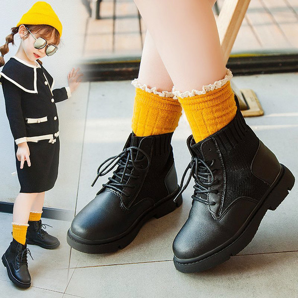 Dječje moderne čizme na vezice za djevojčice