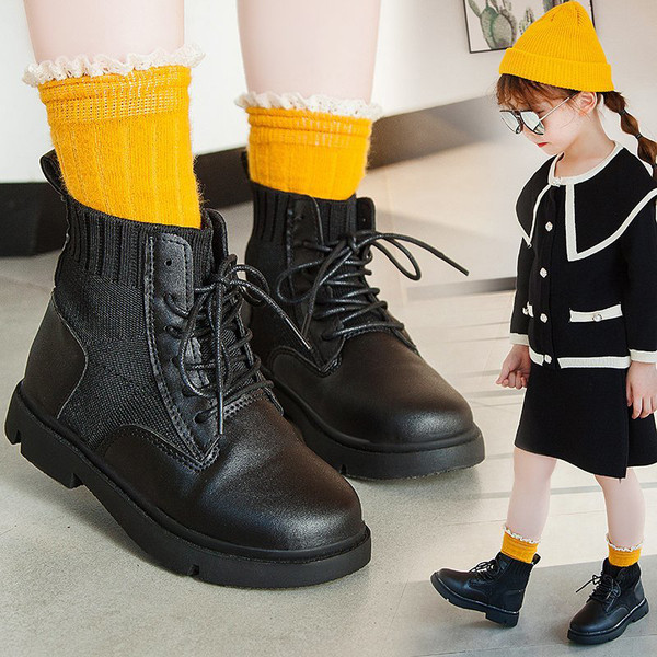 Dječje moderne čizme na vezice za djevojčice