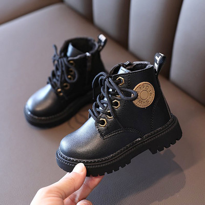 Modernūs vaikiški batai iš eko odos mergaitėms lygiu padu