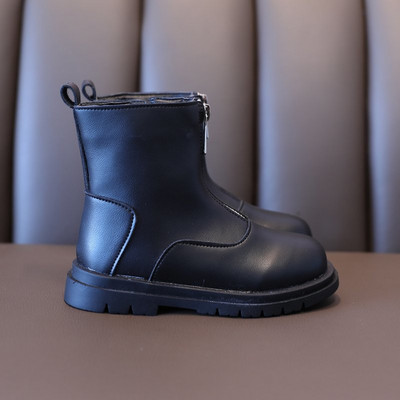 Tõmblukuga nahast naiste saapad tüdrukutele