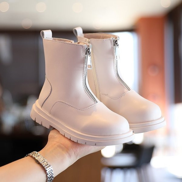 Tõmblukuga nahast naiste saapad tüdrukutele