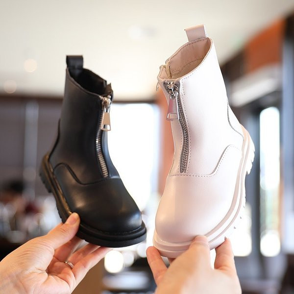 Tõmblukuga nahast naiste saapad tüdrukutele