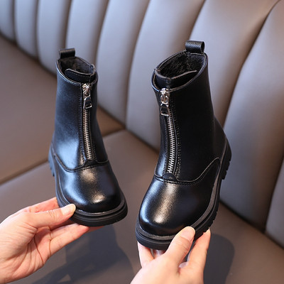 Öko-nahast lukuga lastesaapad tüdrukutele