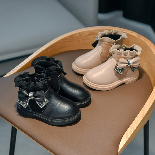 Modernūs vaikiški batai mergaitėms iš eko odos su kaspinu