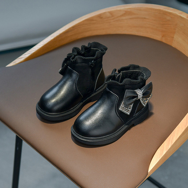 Modernūs vaikiški batai mergaitėms iš eko odos su kaspinu